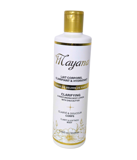 Lait corporel clarifiant et hydratant Mayana 500ml