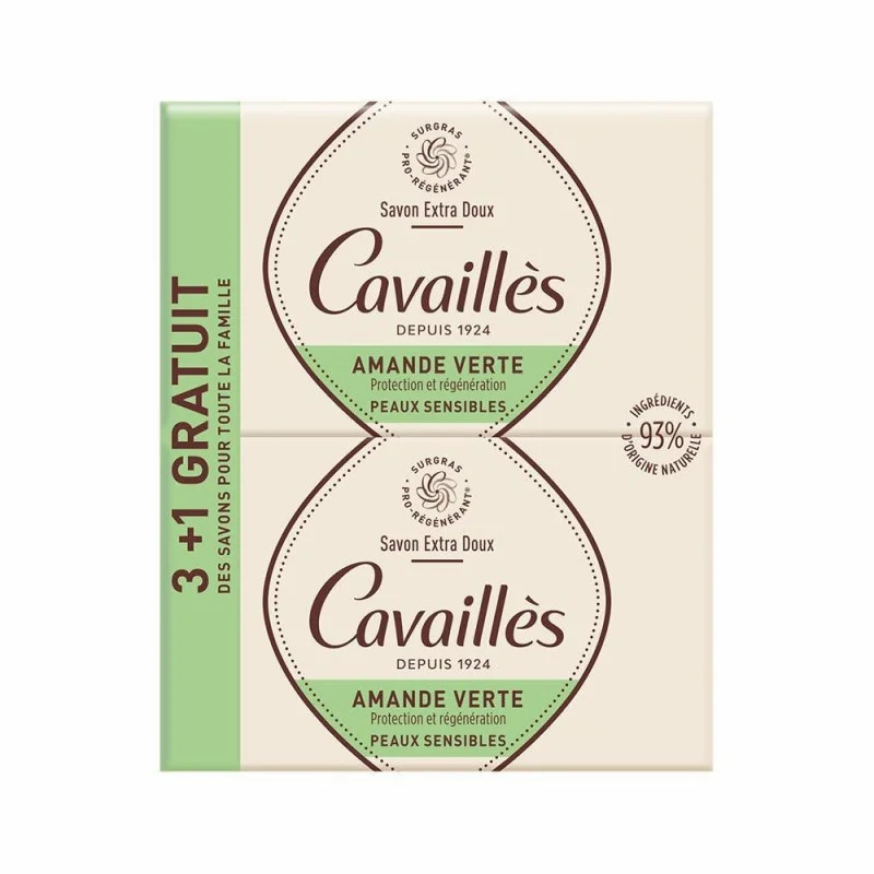 ROGE CAV SAVON SURGRAS AMANDE VERTE 250G LOT3+1