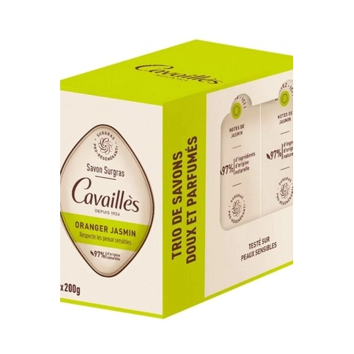 Cavaillès Savon Surgras Oranger Jasmin 3 x 200 gr