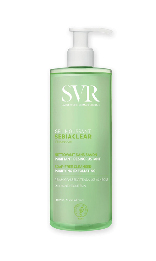 SVR Sebiaclear Gel Moussant Nettoyant Désincrustant Sans Savon Flacon Pompe